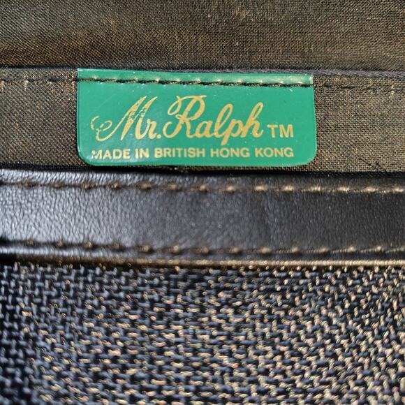 Textured Black Maxi Clutch 1970s Vintage Mr. Ralph Fold Over Snap Closure Bag - Picture 6 of 7